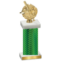 Single Green Carbon Fiber Baseball Trophy