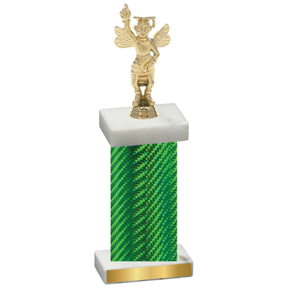 Single Green Carbon Fiber Academics Trophy