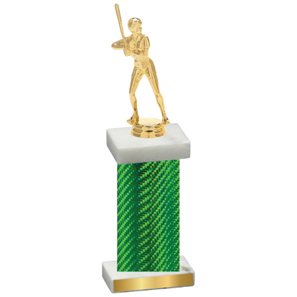 Single Green Carbon Fiber Softball Trophy