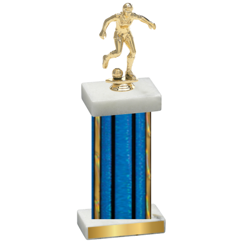 Single Blue Glacier Soccer Trophy