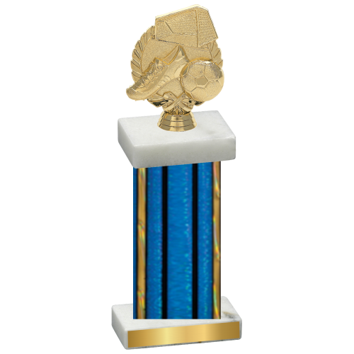 Single Blue Glacier Soccer Trophy