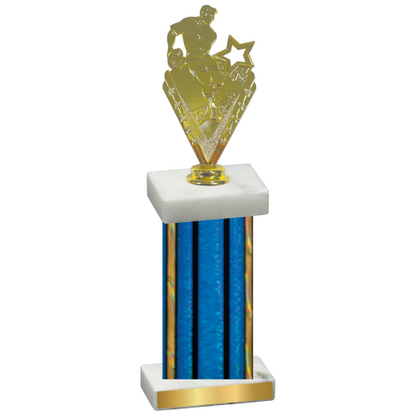 Single Blue Glacier Rugby Trophy