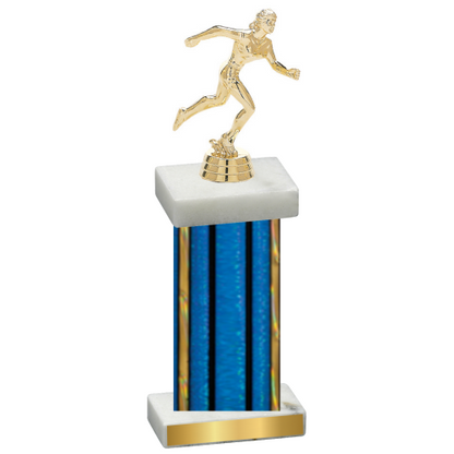 Single Blue Glacier Running Trophy