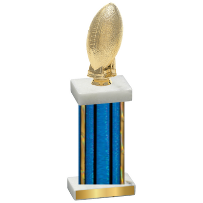 Single Blue Glacier Football Trophy