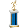 Single Blue Glacier Bowling Trophy