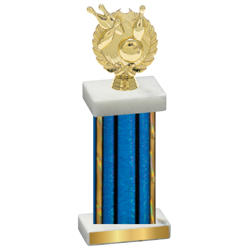 Single Blue Glacier Bowling Trophy