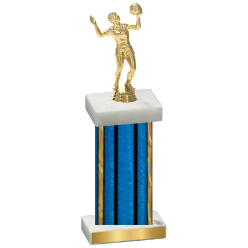 Single Blue Glacier Volleyball Trophy