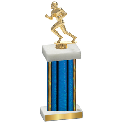 Single Blue Glacier Football Trophy