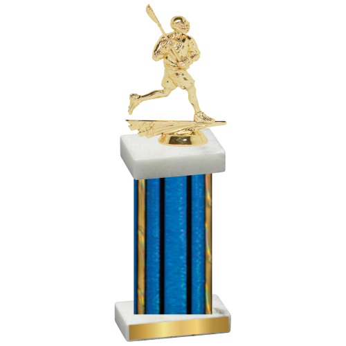 Single Blue Glacier Lacrosse Trophy