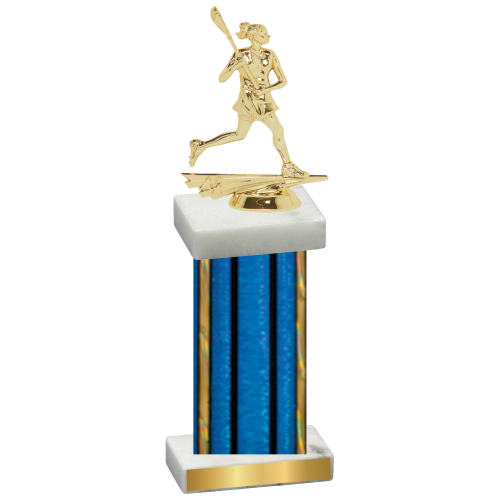 Single Blue Glacier Lacrosse Trophy