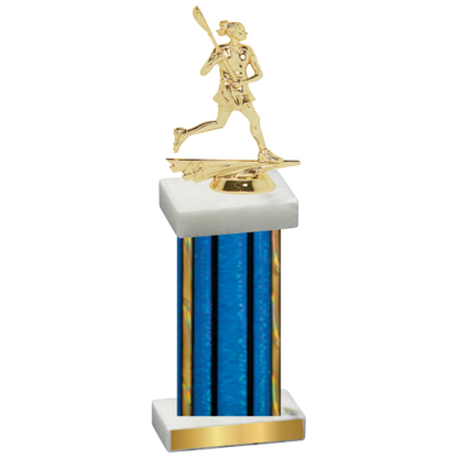 Single Blue Glacier Lacrosse Trophy