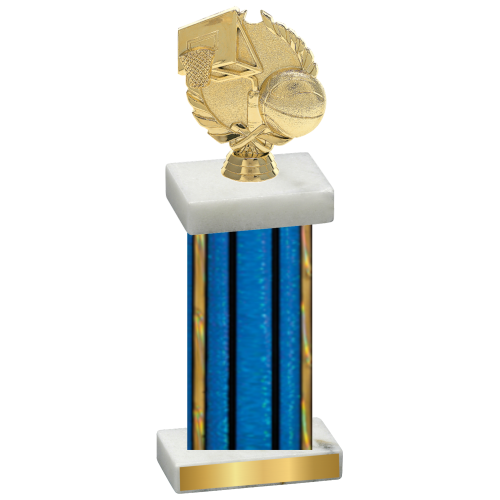 Single Blue Glacier Basketball Trophy