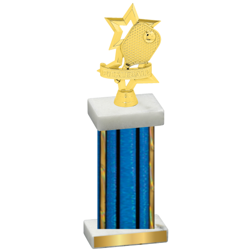 Single Blue Glacier Pickleball Trophy