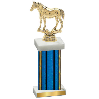 Single Blue Glacier Horses Trophy