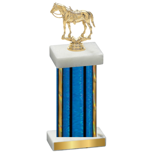 Single Blue Glacier Horses Trophy