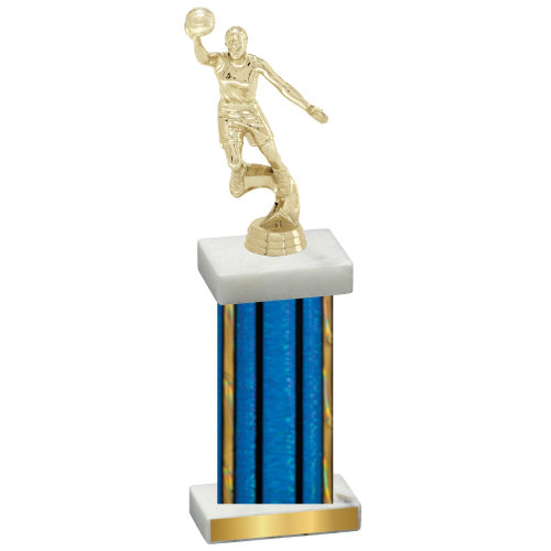 Single Blue Glacier Basketball Trophy