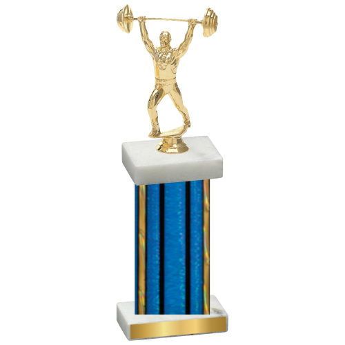 Single Blue Glacier Weights Trophy