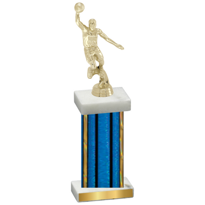 Single Blue Glacier Basketball Trophy