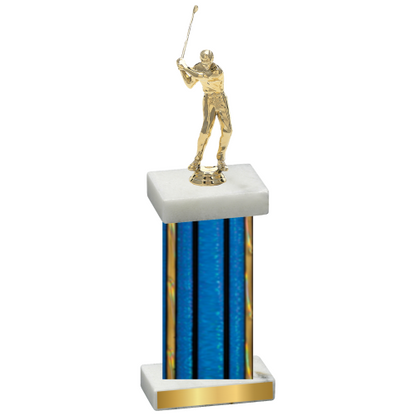 Single Blue Glacier Golf Trophy