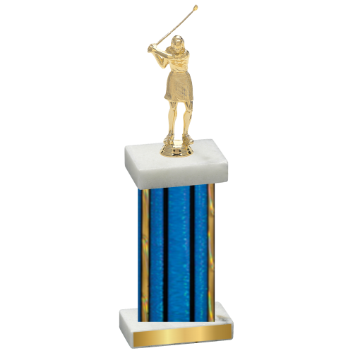 Single Blue Glacier Golf Trophy