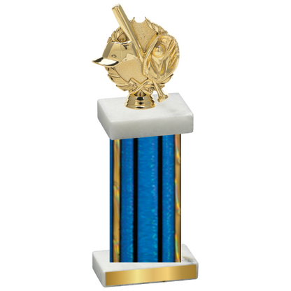 Single Blue Glacier Baseball Trophy