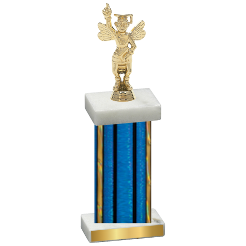 Single Blue Glacier Academics Trophy