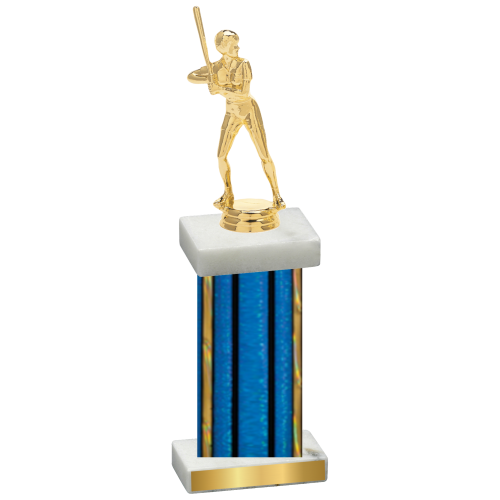 Single Blue Glacier Softball Trophy