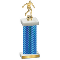 Single Blue Carbon Fiber Soccer Trophy