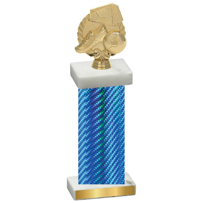 Single Blue Carbon Fiber Soccer Trophy