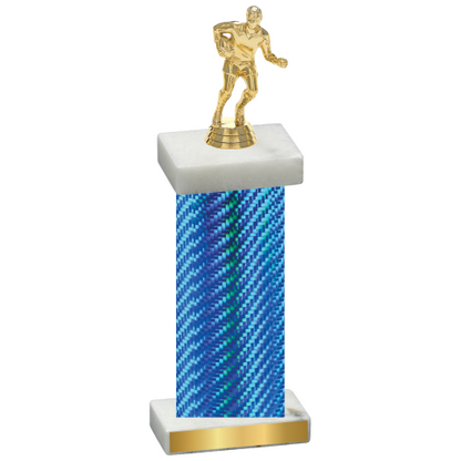 Single Blue Carbon Fiber Rugby Trophy