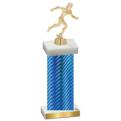 Single Blue Carbon Fiber Running Trophy