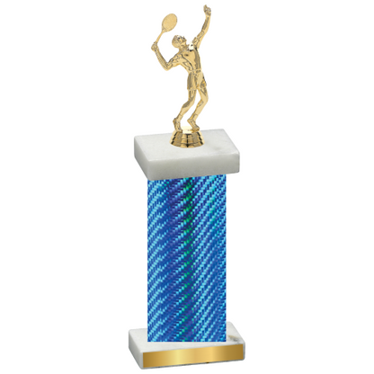 Single Blue Carbon Fiber Tennis Trophy