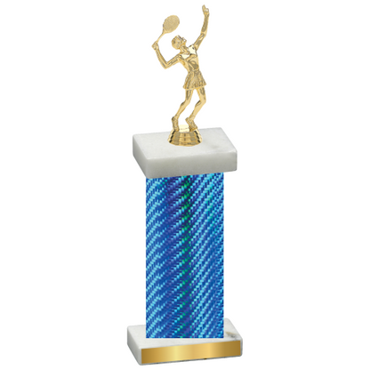 Single Blue Carbon Fiber Tennis Trophy