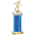 Single Blue Carbon Fiber Bowling Trophy