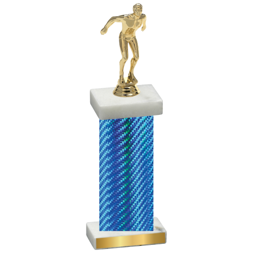 Single Blue Carbon Fiber Swimming Trophy