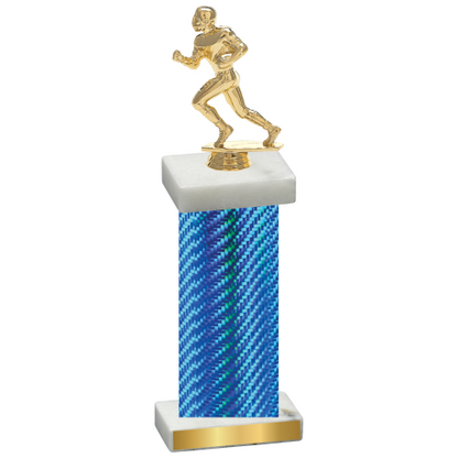 Single Blue Carbon Fiber Football Trophy