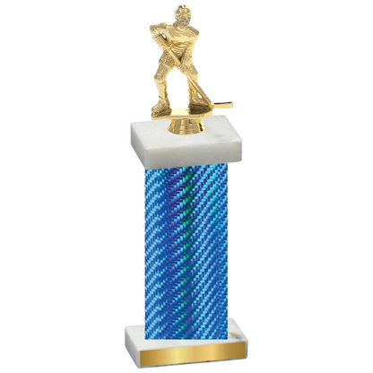 Single Blue Carbon Fiber Hockey Trophy