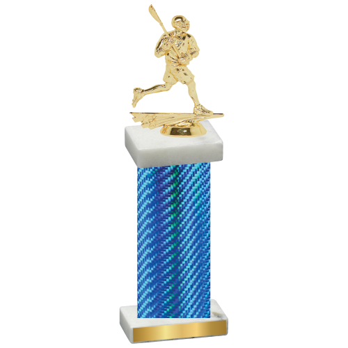 Single Blue Carbon Fiber Lacrosse Trophy