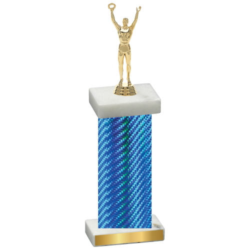 Single Blue Carbon Fiber Victory Trophy