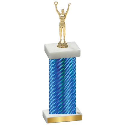 Single Blue Carbon Fiber Victory Trophy