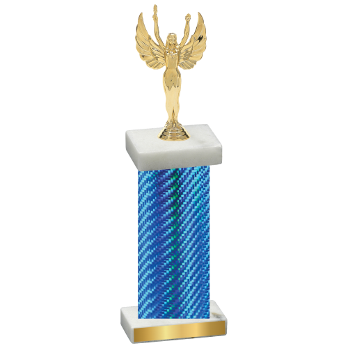 Single Blue Carbon Fiber Victory Trophy