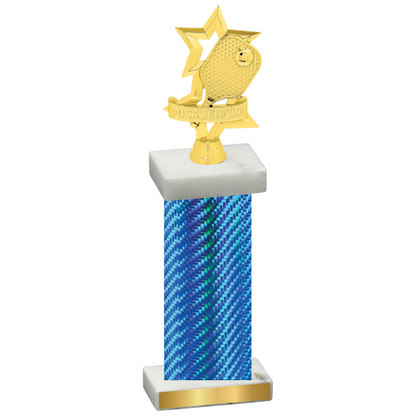 Single Blue Carbon Fiber Pickleball Trophy