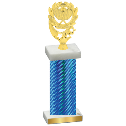 Single Blue Carbon Fiber Pickleball Trophy