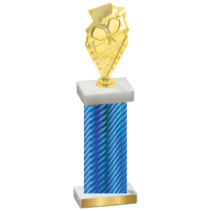 Single Blue Carbon Fiber Pickleball Trophy