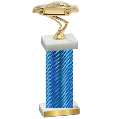 Single Blue Carbon Fiber Cars Trophy