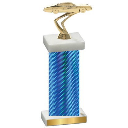 Single Blue Carbon Fiber Cars Trophy