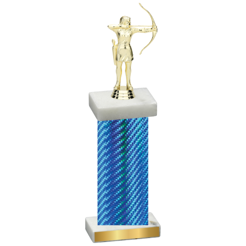 Single Blue Carbon Fiber Archery Trophy