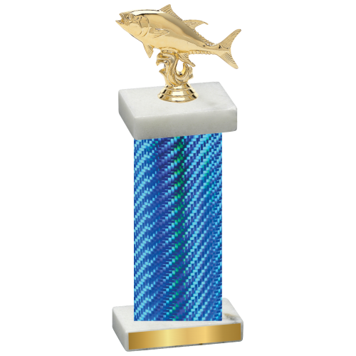 Single Blue Carbon Fiber Fishing Trophy