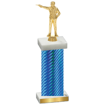 Single Blue Carbon Fiber Shooter Trophy