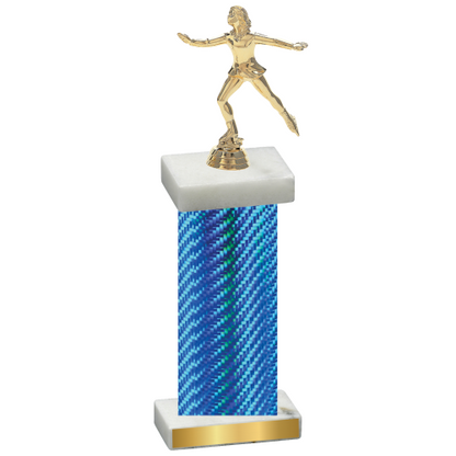 Single Blue Carbon Fiber Skater Trophy